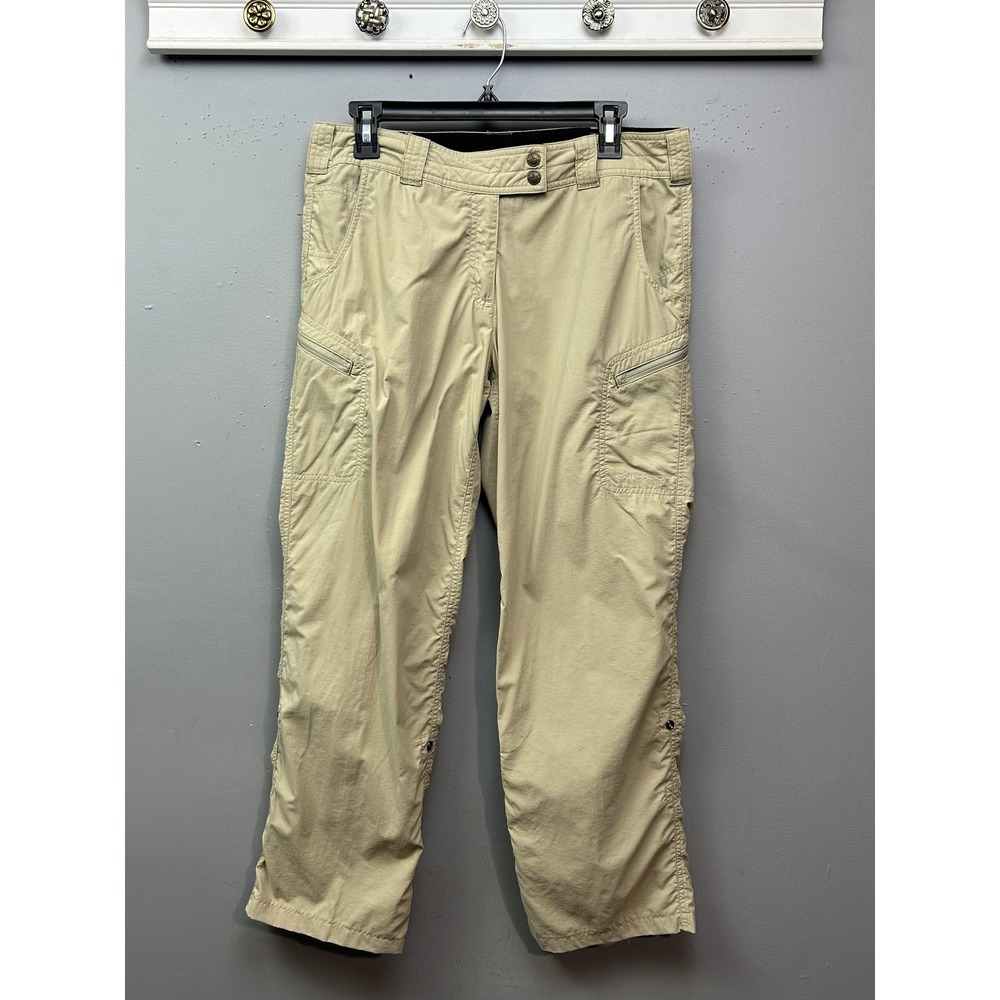 ExOfficio Pants Womens 8 Beige Nylon Hiking Cargo‎ Outdoor Travel Lightweight